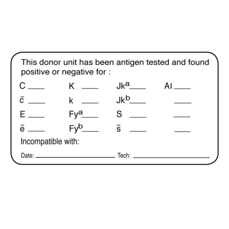 Nevs Label, Antigen Testing 1-5/8" x 3" White w/Black LBW-0009